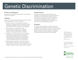 Genetic Discrimination