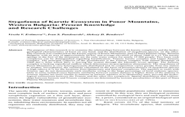 Stygofauna of Karstic Ecosystem in Ponor Mountains, Western Bulgaria: Present Knowledge and Research Challenges