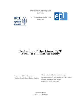 Evolution of the Linux TCP Stack: a Simulation Study