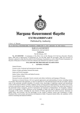 Haryana Government Gazette