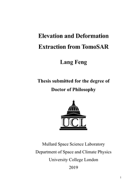 Elevation and Deformation Extraction from Tomosar