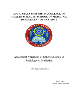 Anatomical Variations of Sphenoid Sinus: a Radiological Evaluation