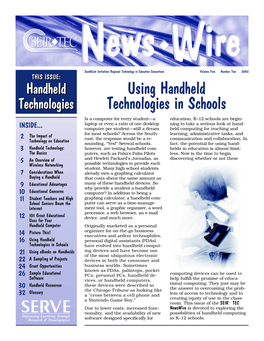 Using Handheld Technologies in Schools