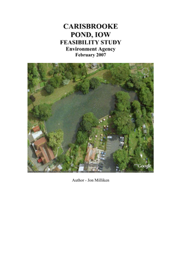 Carisbrooke Pond Feasibility Study 2007