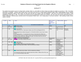 Database of Research on the Doyle Family from the Kingdom of Mourne Page 1 5/12/2010