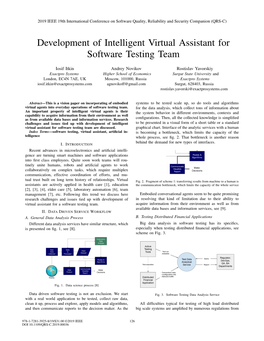 Development of Intelligent Virtual Assistant for Software Testing Team