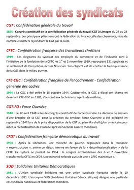 Confédérafion Générale Du Travail CFTC