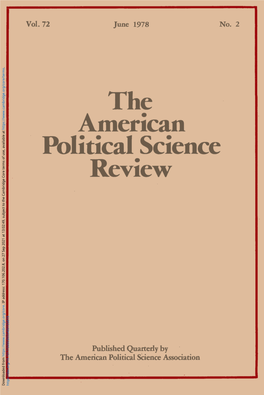 American Political Science Review Vol