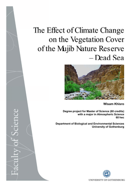 The Effect of Climate Change on the Vegetation Cover of the Mujib Nature Reserve – Dead Sea