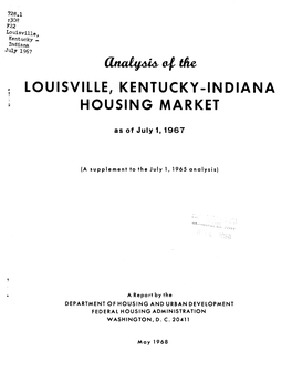 Analysis of the Lousvillle Kentucky Indiana