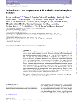 Stellar Diameters and Temperatures – V. 11 Newly Characterized Exoplanet Host Stars