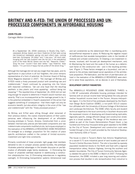 Processed Components in Affordable Housing