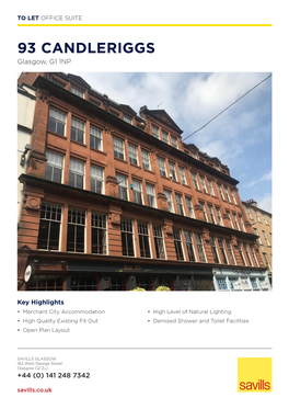 93 CANDLERIGGS Glasgow, G1 1NP