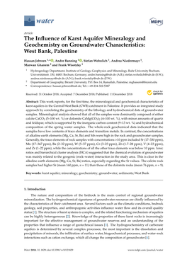 The Influence of Karst Aquifer Mineralogy And