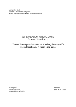 Las Aventuras Del Capitán Alatriste De Arturo Pérez-Reverte