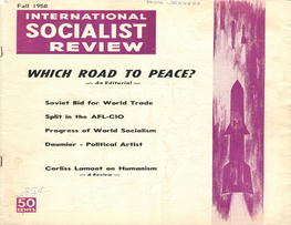 Fall 1958 SOCIALIST Volume 19 No.4 REVIEW