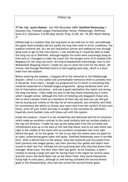 Football League Championship; Venue: Hillsborough, Sheffield; Score 0-2; Admission: £16.00 (Kop Stand); Prog: £3.00; Att: 18,329; Match Rating: 3*