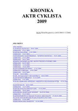 Kronika Aktr Cyklista 2009