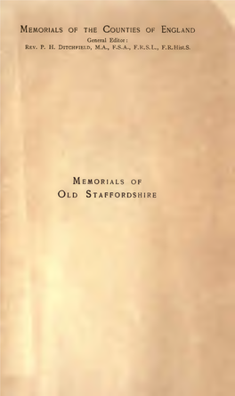 Memorials of Old Staffordshire, Beresford, W