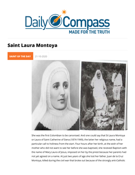 Saint Laura Montoya