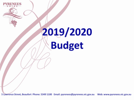 2019/2020 Budget