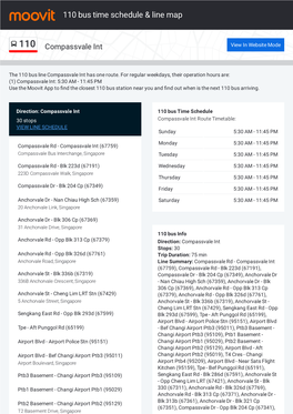 110 Bus Time Schedule & Line Route