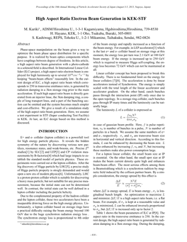 High Aspect Ratio Electron Beam Generation in KEK-STF