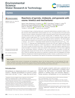 Reactions of Pyrrole, Imidazole, and Pyrazole with Ozone