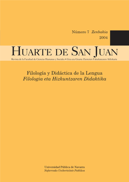 Huarte De San Juan Filologia Eta Hizkuntzaren Didaktika