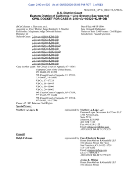 Sacramento) CIVIL DOCKET for CASE #: 2:90−Cv−00520−KJM−DB