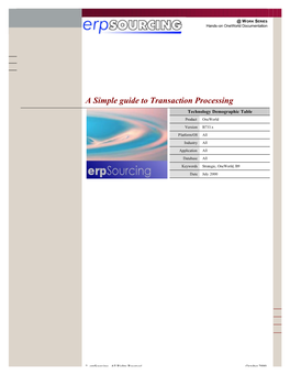 A Simple Guide to Transaction Processing