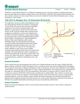 I-90: US 2 to Sprague Ave. I/C (Interstate 90 Central)