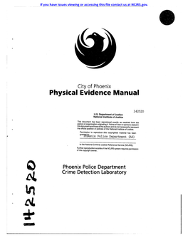 Physical Evidence Manual