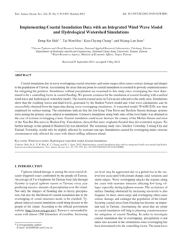 Implementing Coastal Inundation Data with an Integrated Wind Wave Model and Hydrological Watershed Simulations