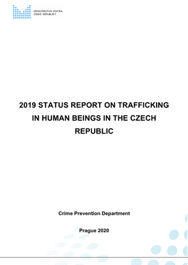 2019 Status Report on Trafficking in Human Beings in the Czech Republic