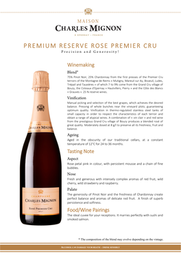 Premium Reserve Rose Premier Cru