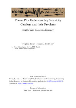 Earthquake Location Accuracy