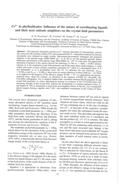 Cr3+ in Phyllosilicates