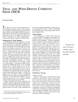 Tidal and Wind-Driven Currents from Oscr