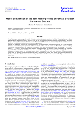 Model Comparison of the Dark Matter Profiles