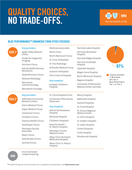 Quallty Cholces, NO TRADE-OFFS