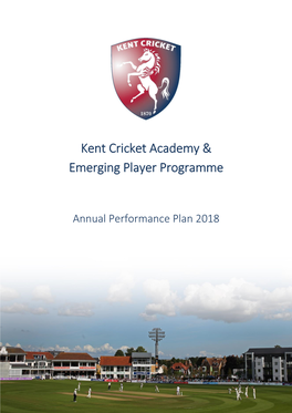 Kent Cricket Academy & Emerging Player Programme