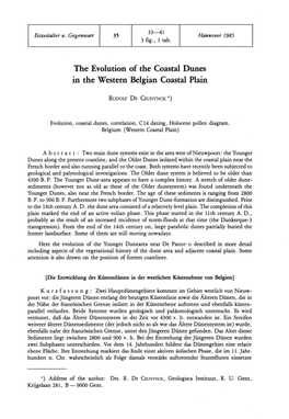 The Evolution of the Coastal Dunes in the Western Belgian Coastal Plain 35 10