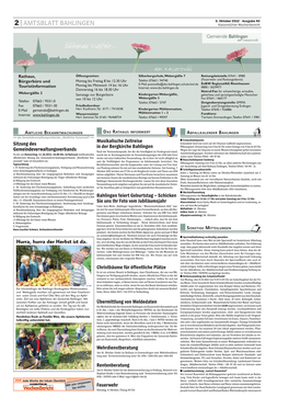 Amtsblatt Bahlingen