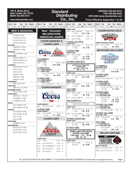 Standard Distributing Co., Inc