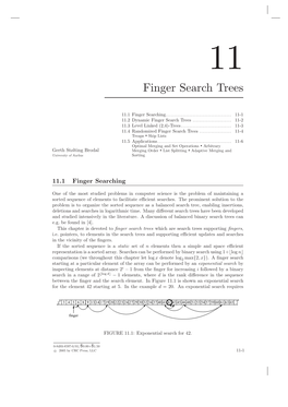 Finger Search Trees