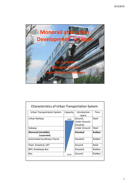 Monorail and Urban Development in Japan
