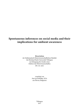 Spontaneous Inferences on Social Media and Their Implications for Ambient Awareness