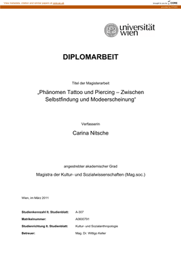 Diplomarbeit