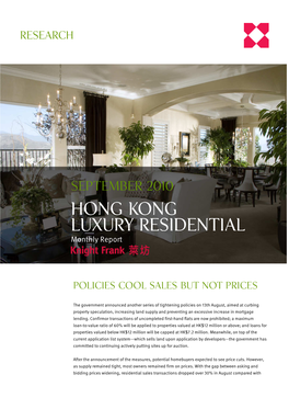HONG KONG HONG KONG Luxury Residential